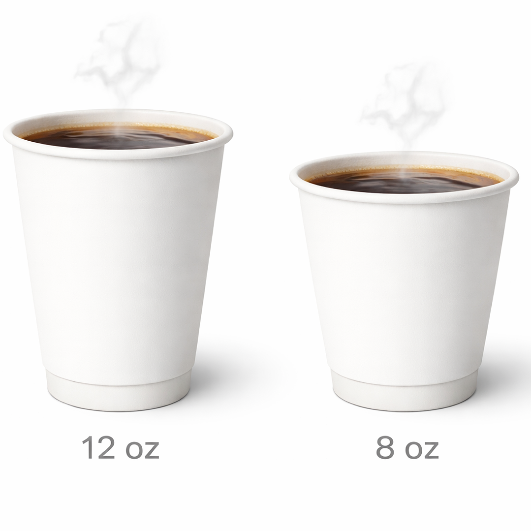 Vaso Kraft 12 oz Blanco - Té/Café - Paquete de 50 Unidades (sin tapa) 2