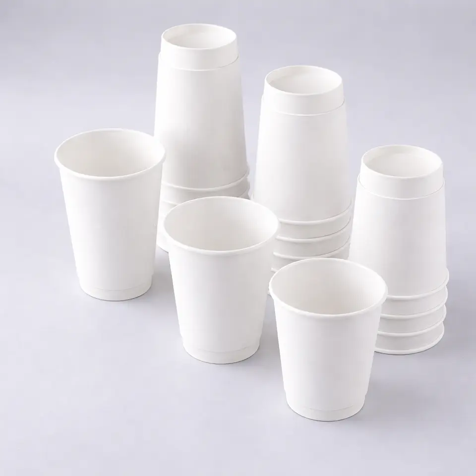 Vaso Kraft 12 oz Blanco - Té/Café - Paquete de 50 Unidades (sin tapa) 4