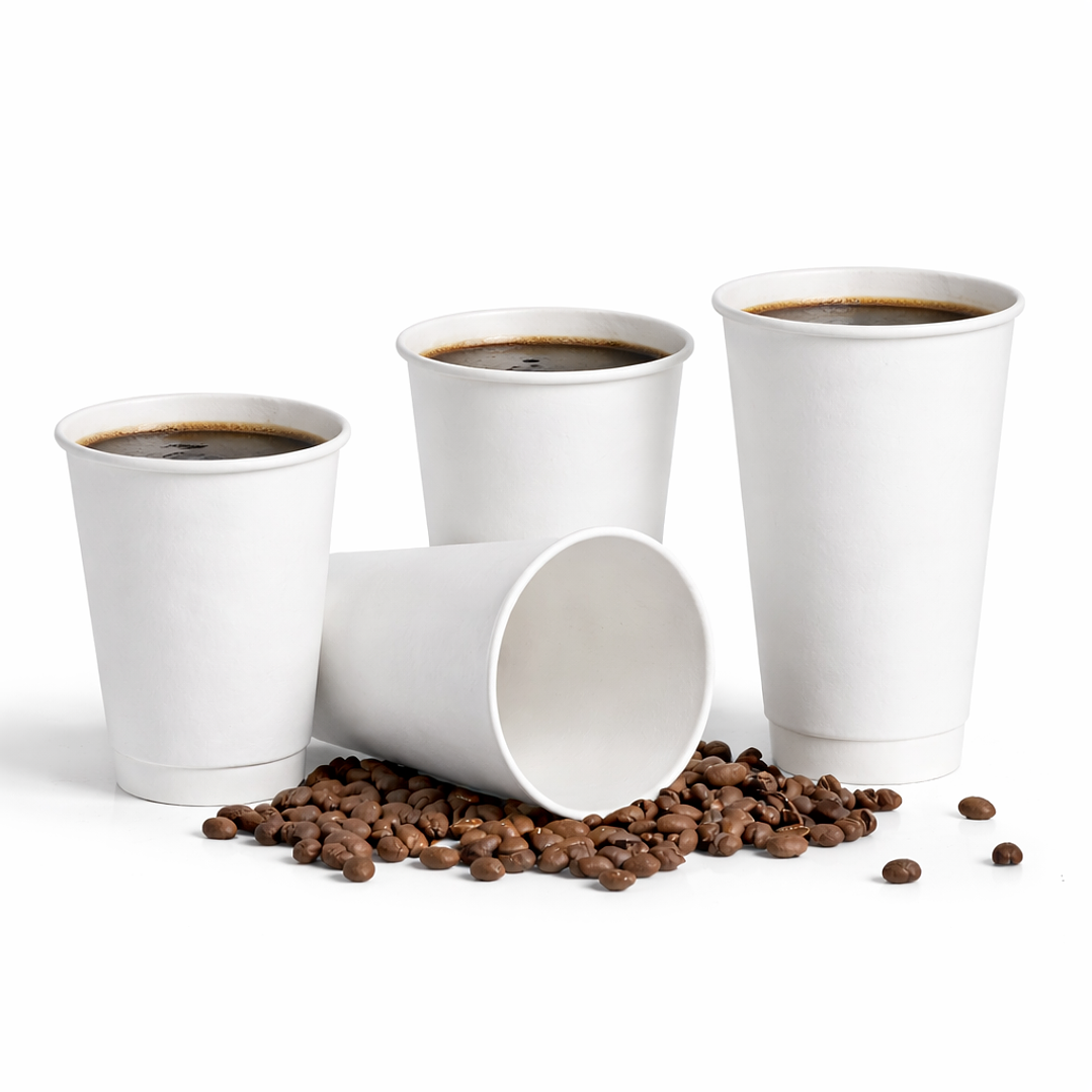 Vaso Kraft 12 oz Blanco - Té/Café - Paquete de 50 Unidades (sin tapa) 1