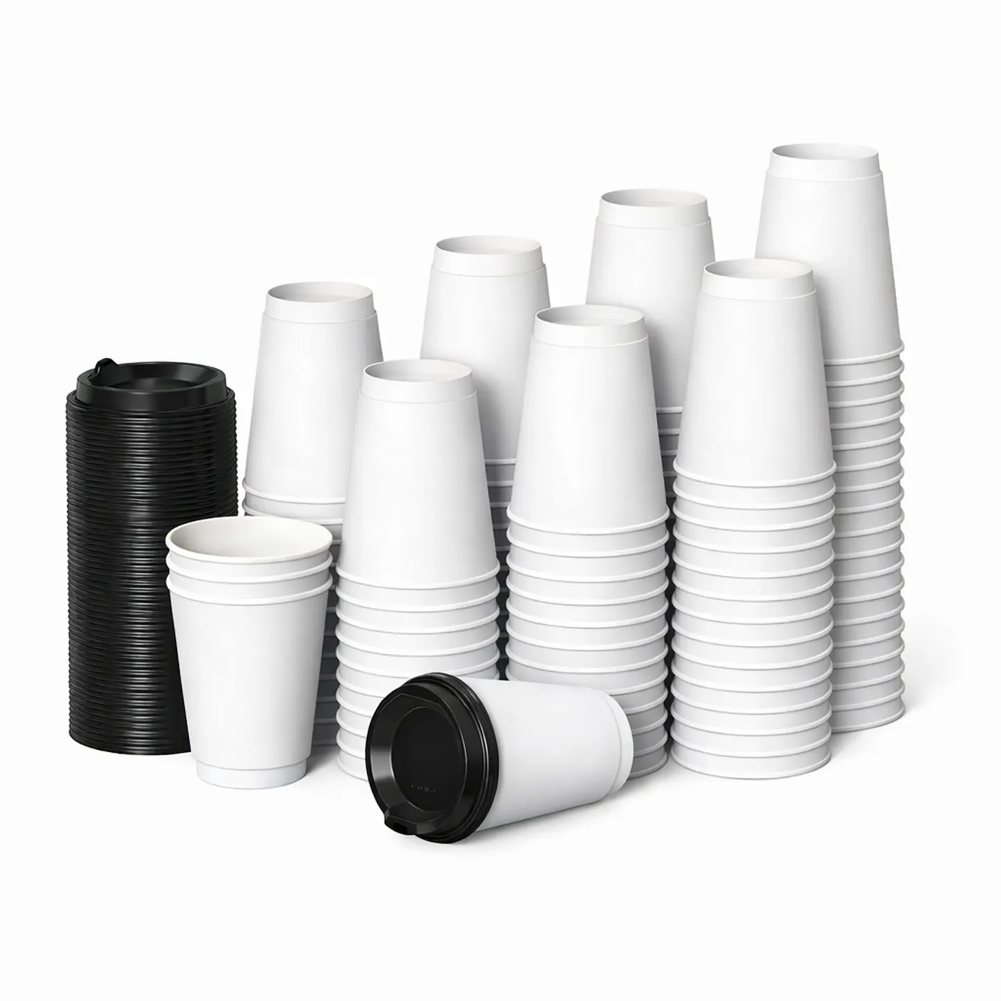 Vaso Kraft 12 oz Blanco Con tapa - Té/Café - Paquete de 50 Unidades 3