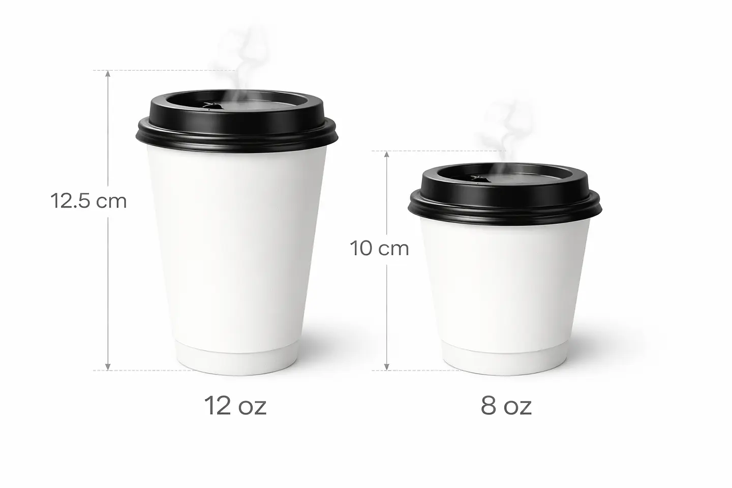 Vaso Kraft 12 oz Blanco Con tapa - Té/Café - Paquete de 50 Unidades 4