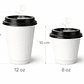 Vaso Kraft 12 oz Blanco Con tapa - Té/Café - Paquete de 50 Unidades - Miniatura 4