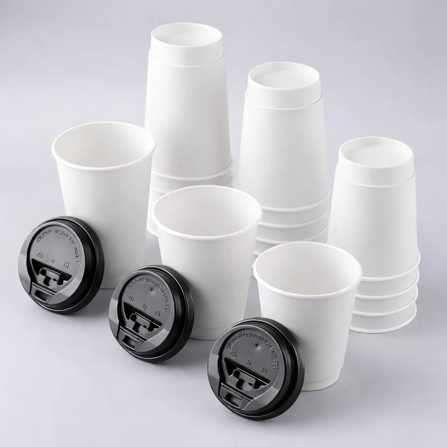 Vaso Kraft 12 oz Blanco Con tapa - Té/Café - Paquete de 50 Unidades 5
