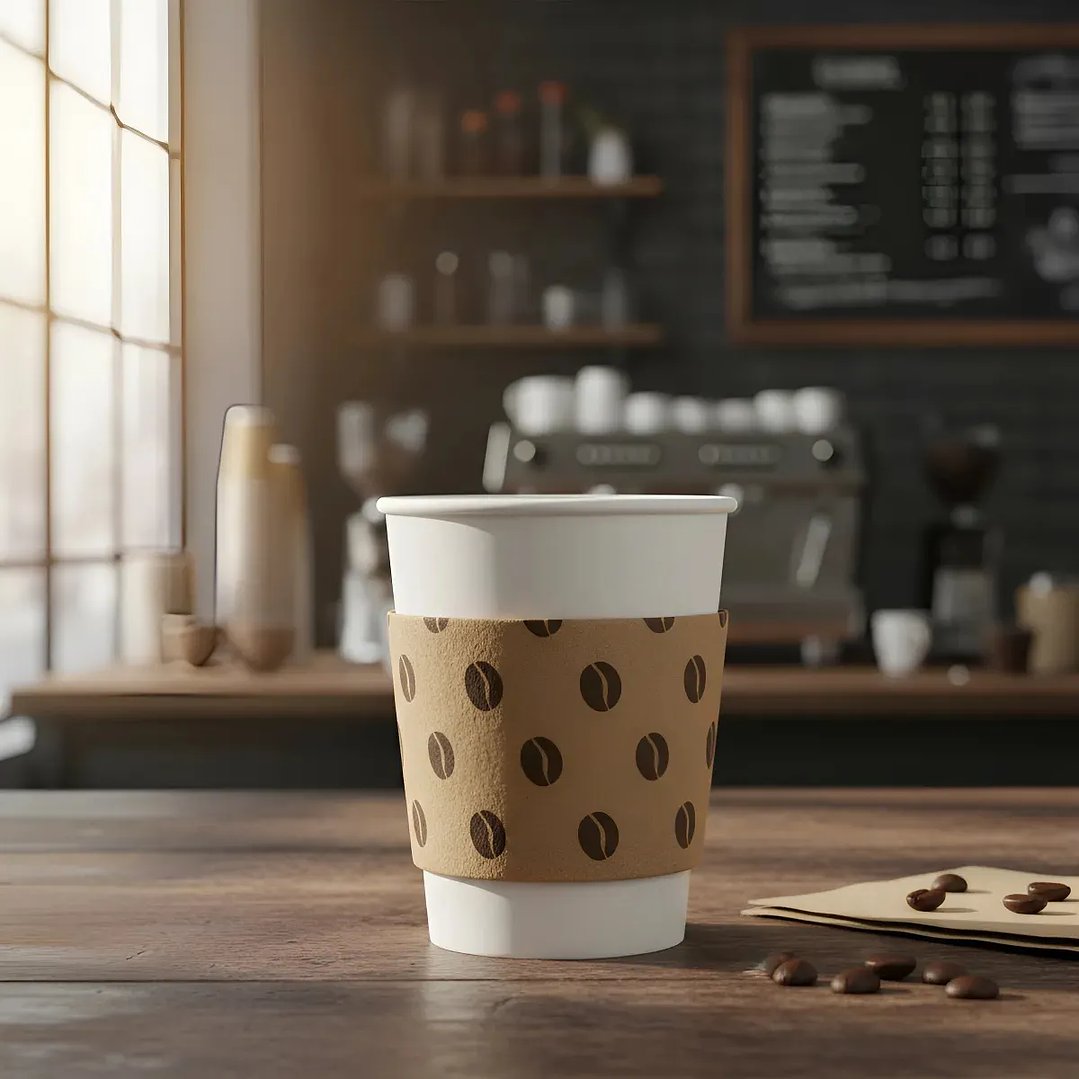 Collarines de Cartón Kraft para Vasos 8, 12 y 16 oz – Aislante Térmico | 50 Unidades 6