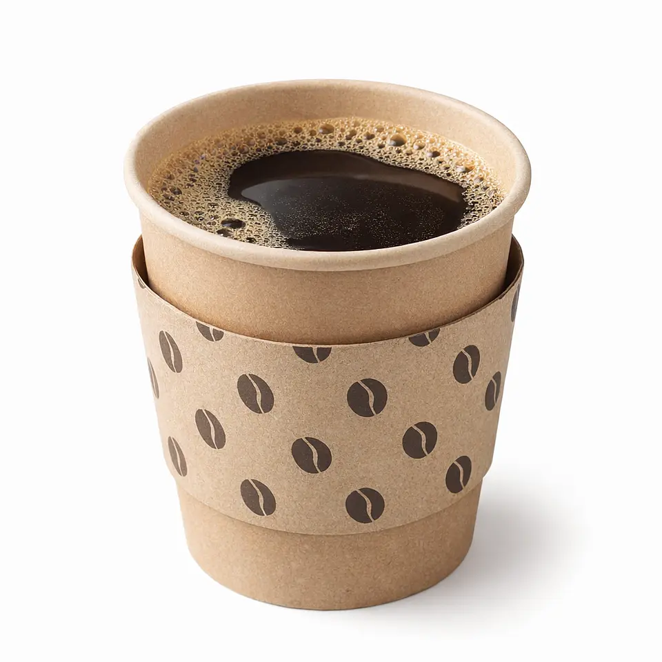 Collarines de Cartón Kraft para Vasos 8, 12 y 16 oz – Aislante Térmico | 50 Unidades 3