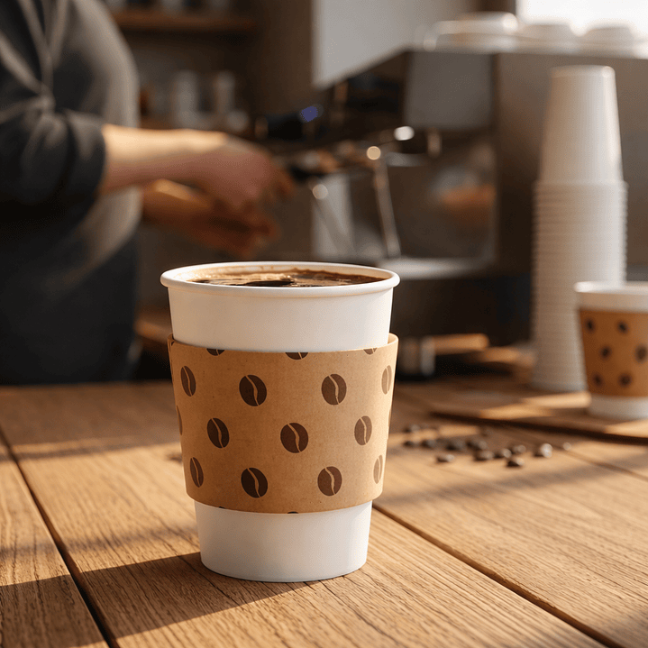 Collarines de Cartón Kraft para Vasos 8, 12 y 16 oz – Aislante Térmico | 50 Unidades 5