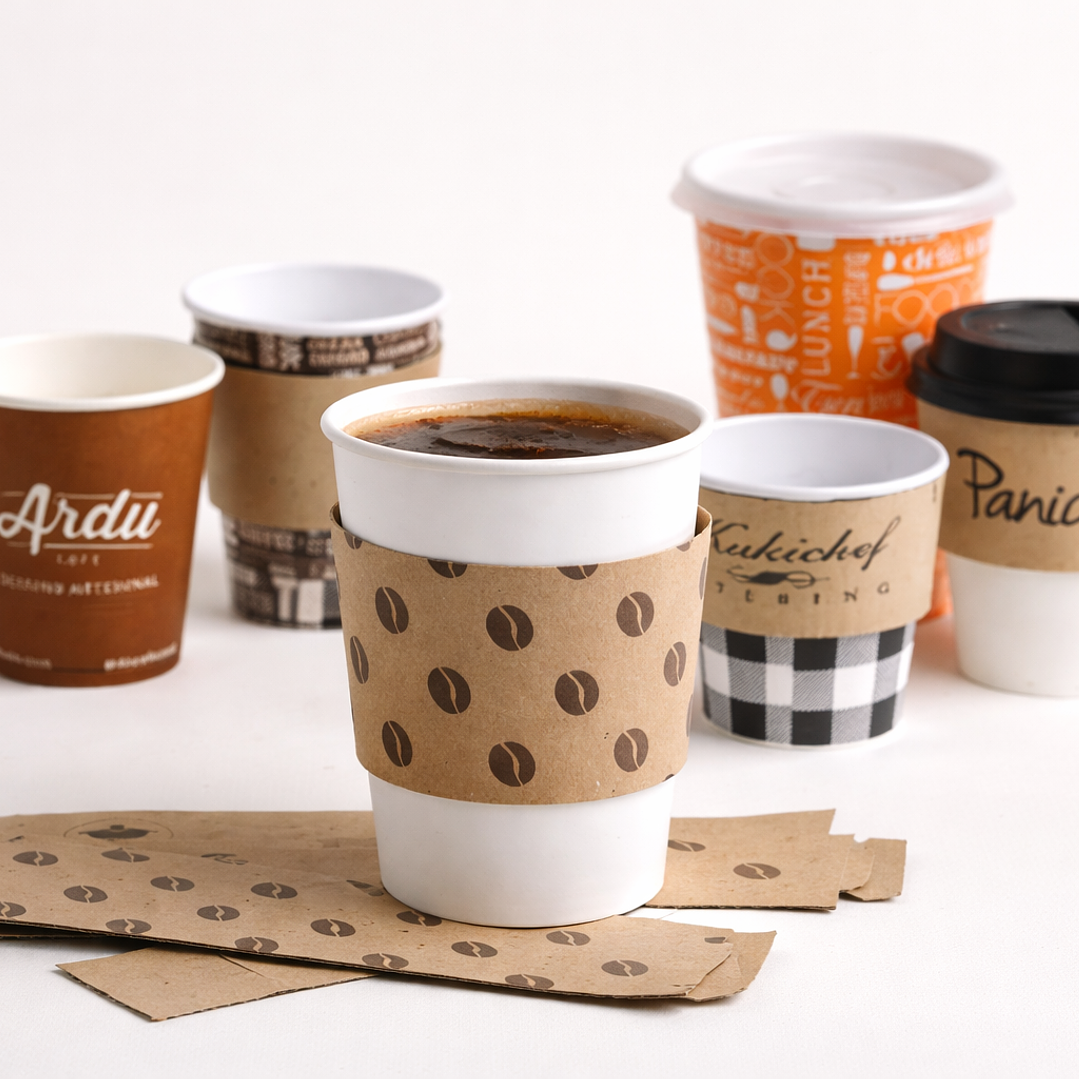 Collarines de Cartón Kraft para Vasos 8, 12 y 16 oz – Aislante Térmico | 50 Unidades 7