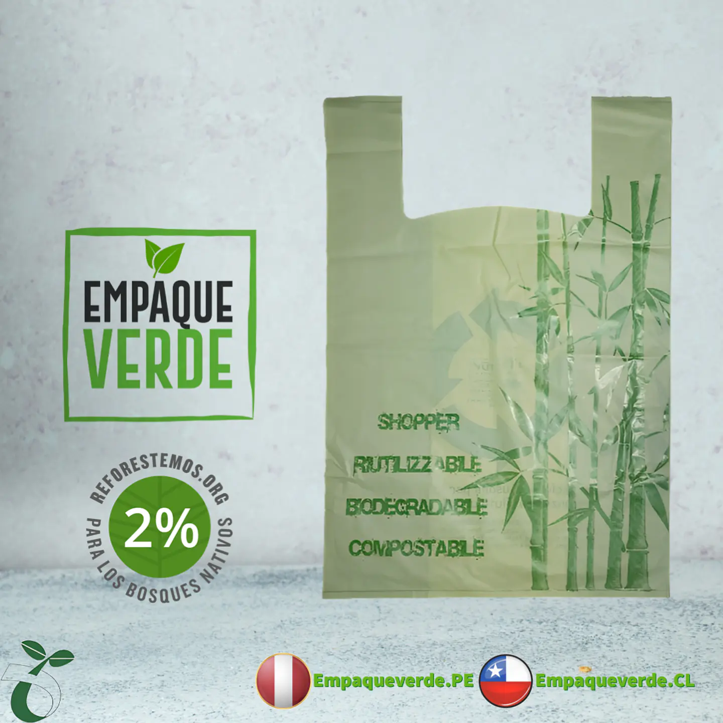 Bolsa camiseta verde 1