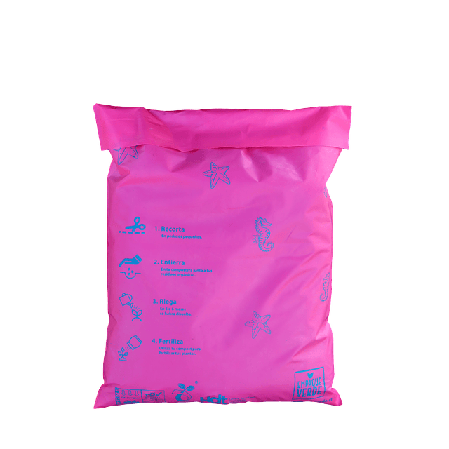 Bolsa compostable de envio - Rosado