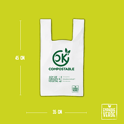 Bolsa compostable Camiseta Natural Ok