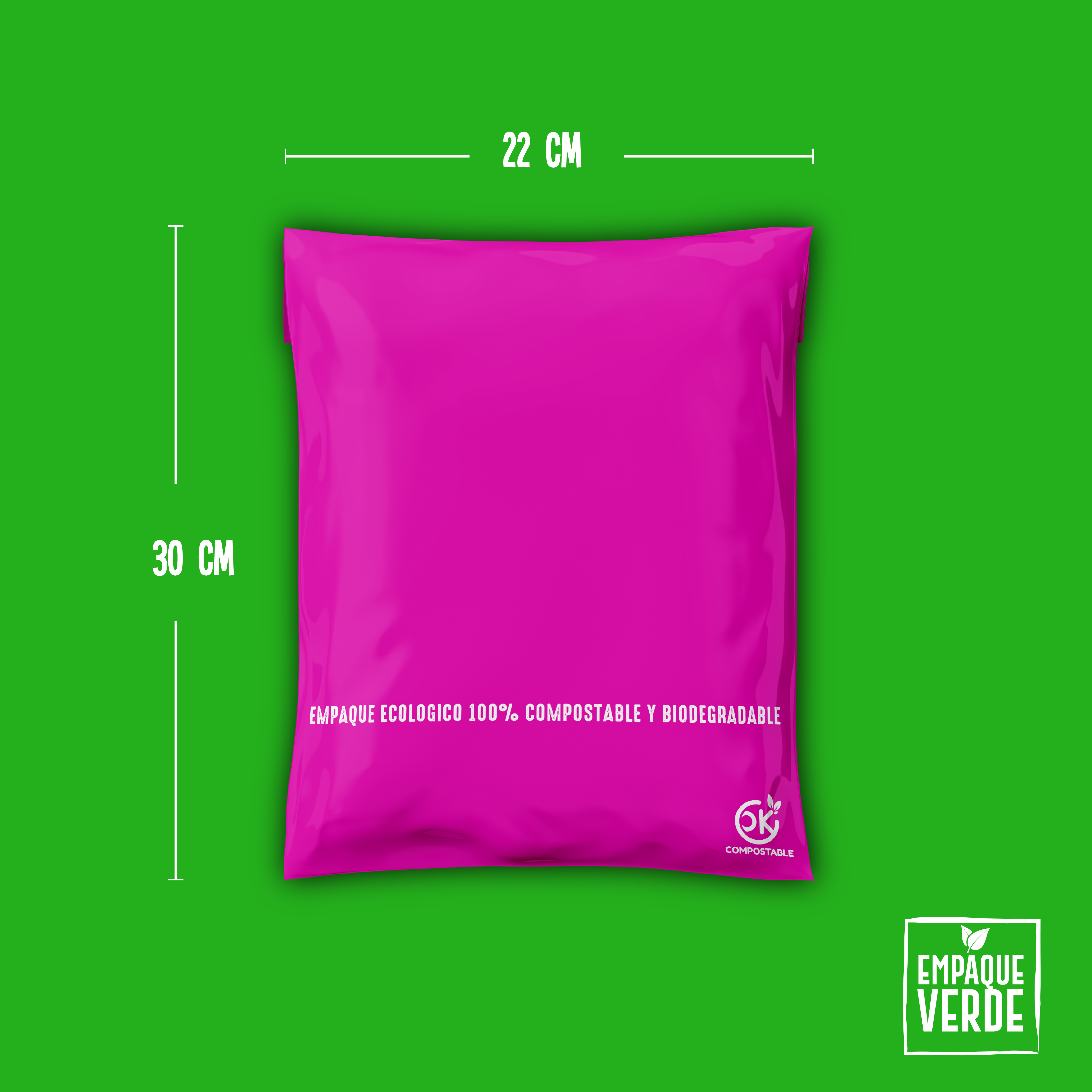 Bolsa Compostable De Envío - Rosada OK