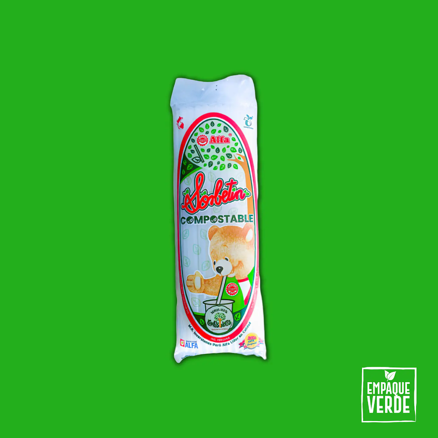Bombillas PLA compostables 1 cajax 10.000 unid. 1