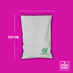 Bolsa compostable de envio - Blanca 