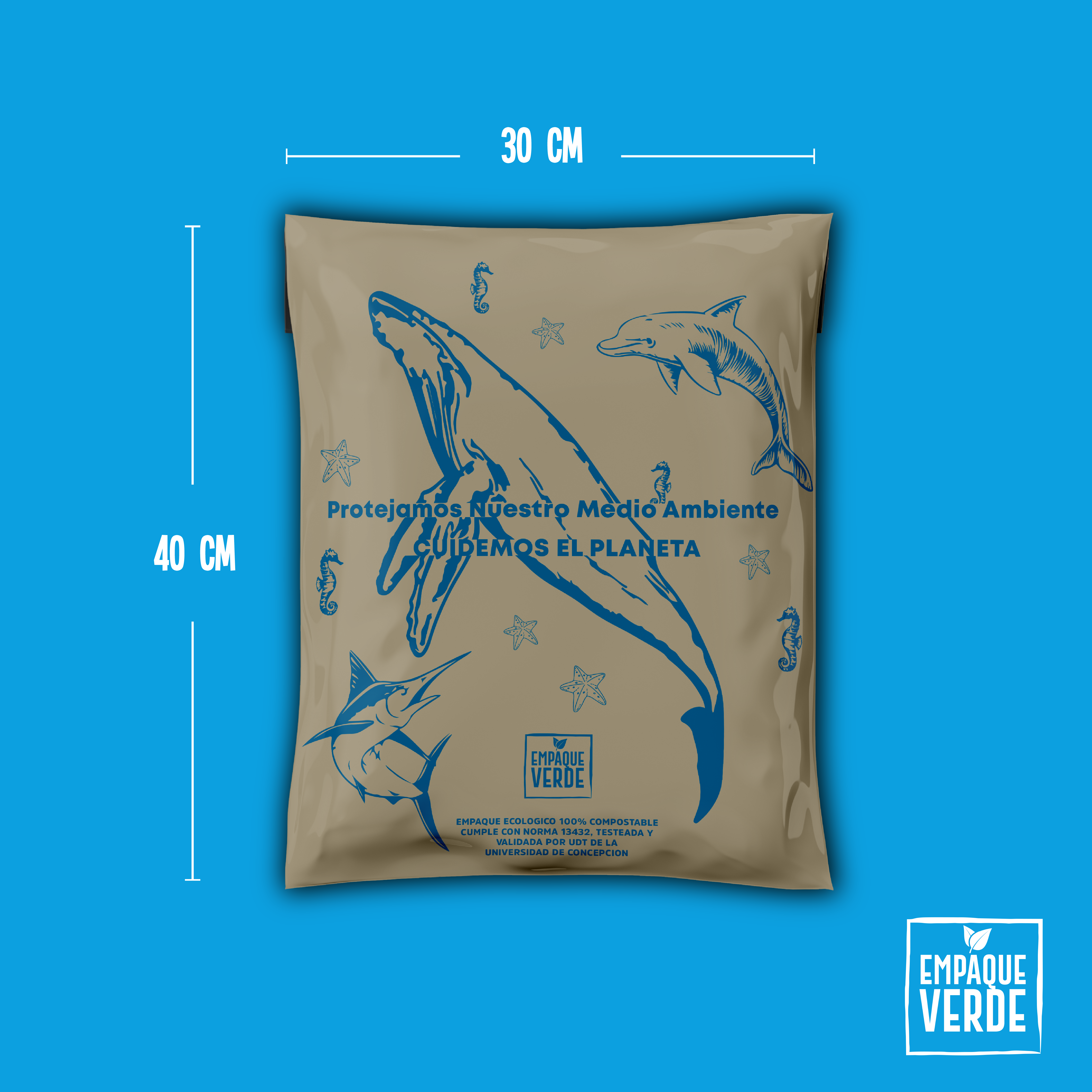 Bolsa Compostable De Envío - Beige BALLENA