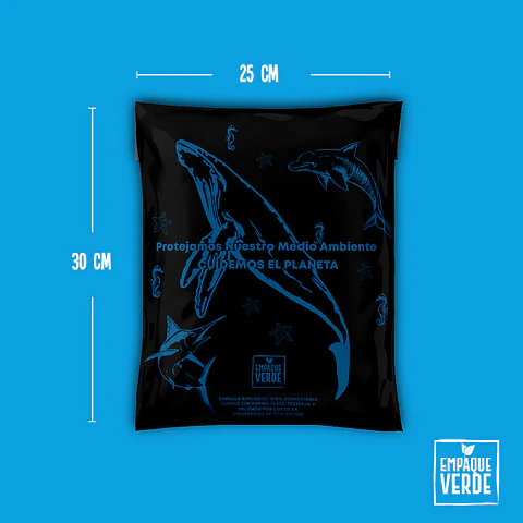 Bolsa Compostable De Envío - Negra BALLENA