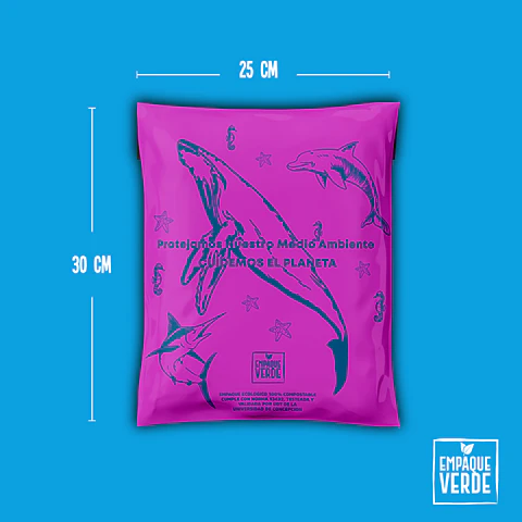 Bolsa Compostable De Envío - Rosada BALLENA