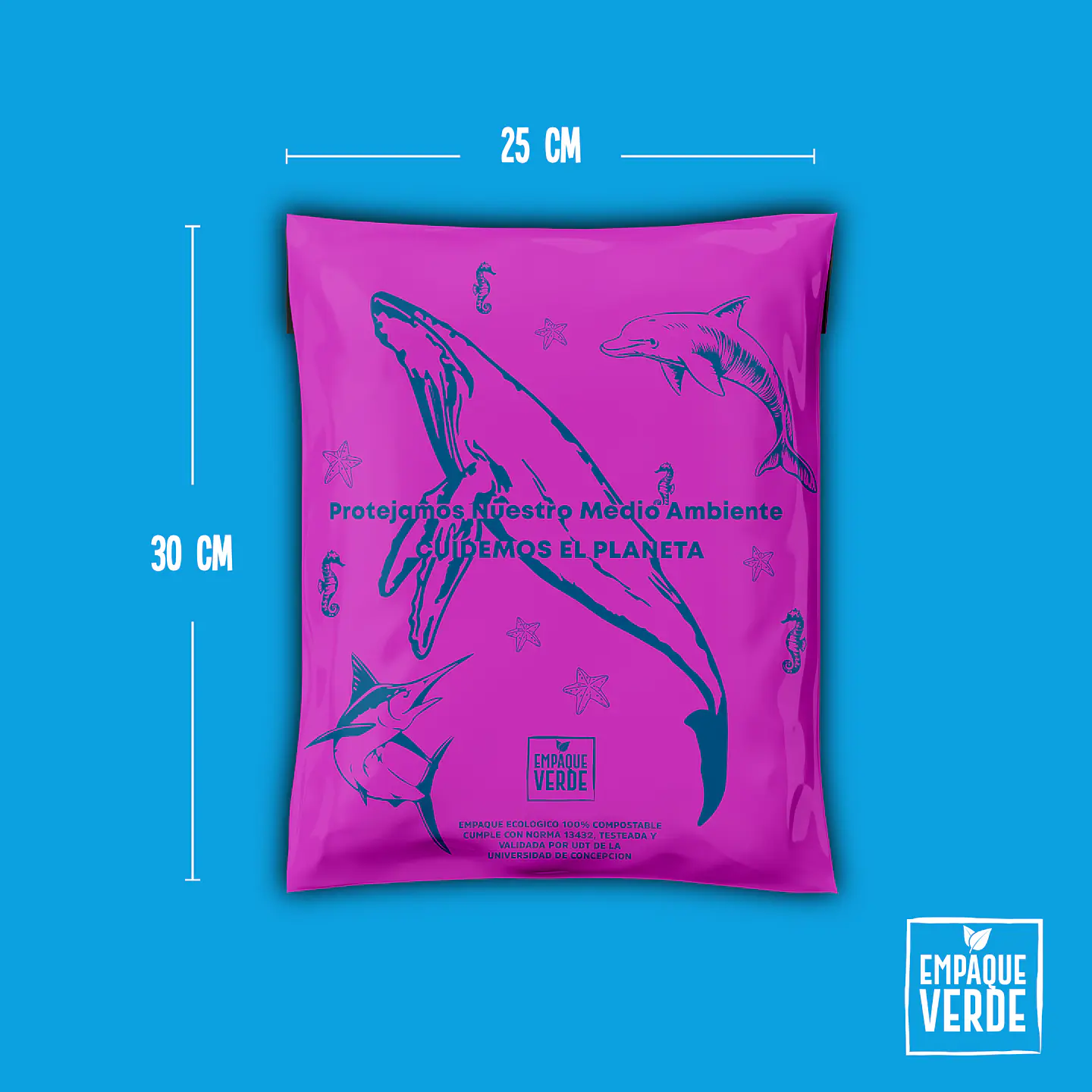 Bolsa Compostable De Envío - Rosada BALLENA 1