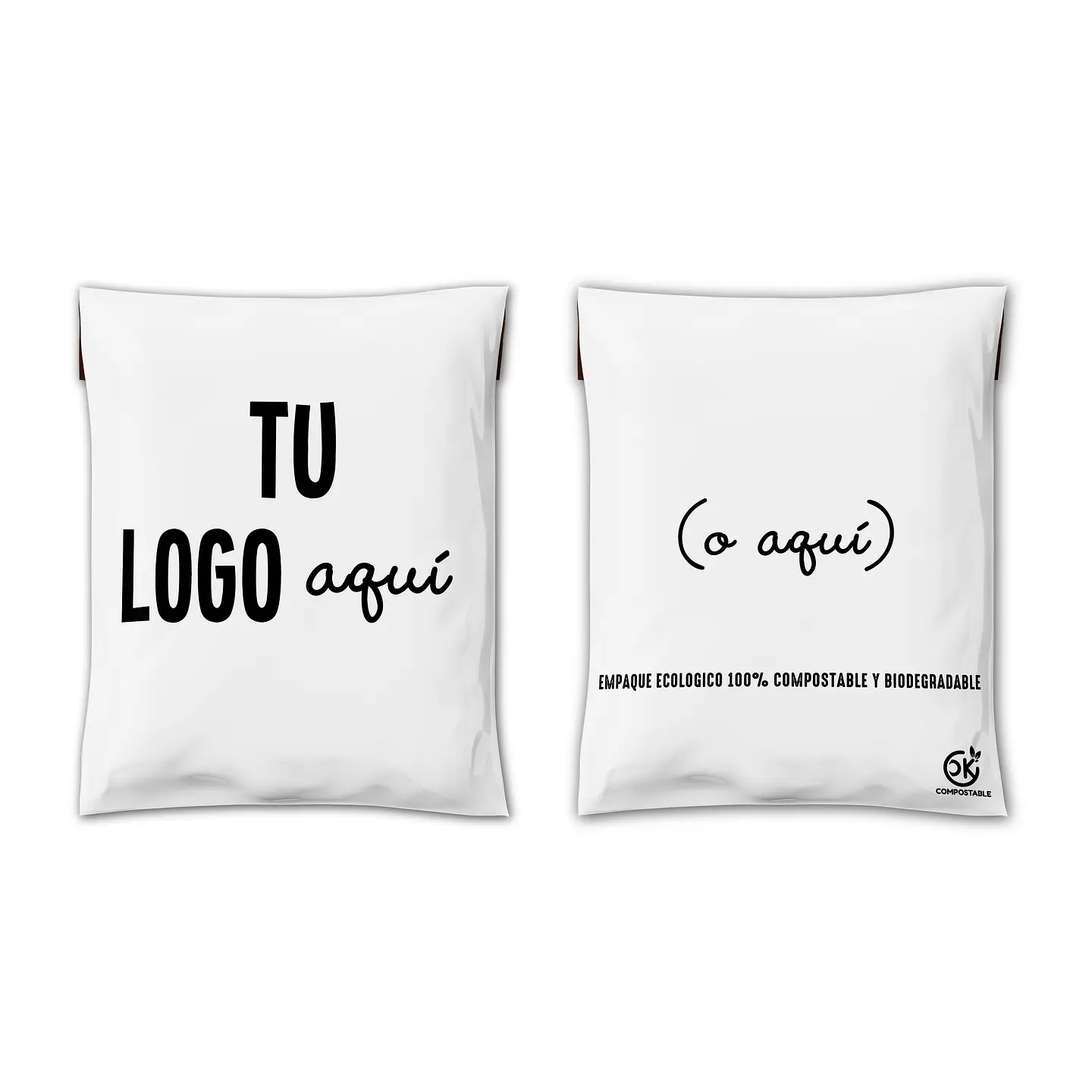 Bolsa Compostable De Envío - Blanca OK PERSONALIZABLE 1