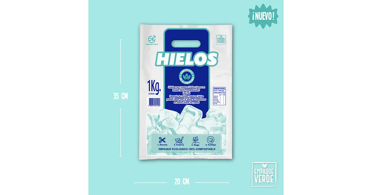 Bolsa Compostable Para Hielo - EV