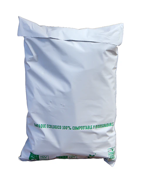 White compostable shipping bags - Personalized 1 color