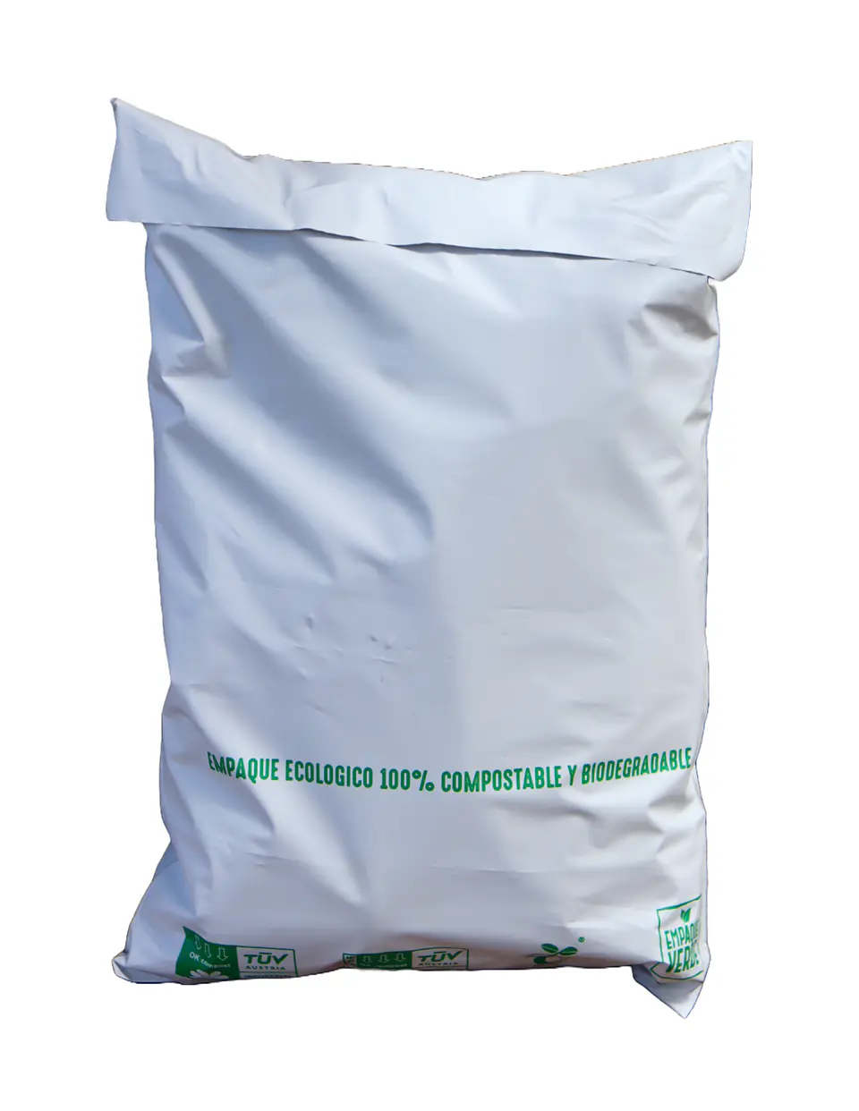 White compostable shipping bags - Personalized 1 color 1