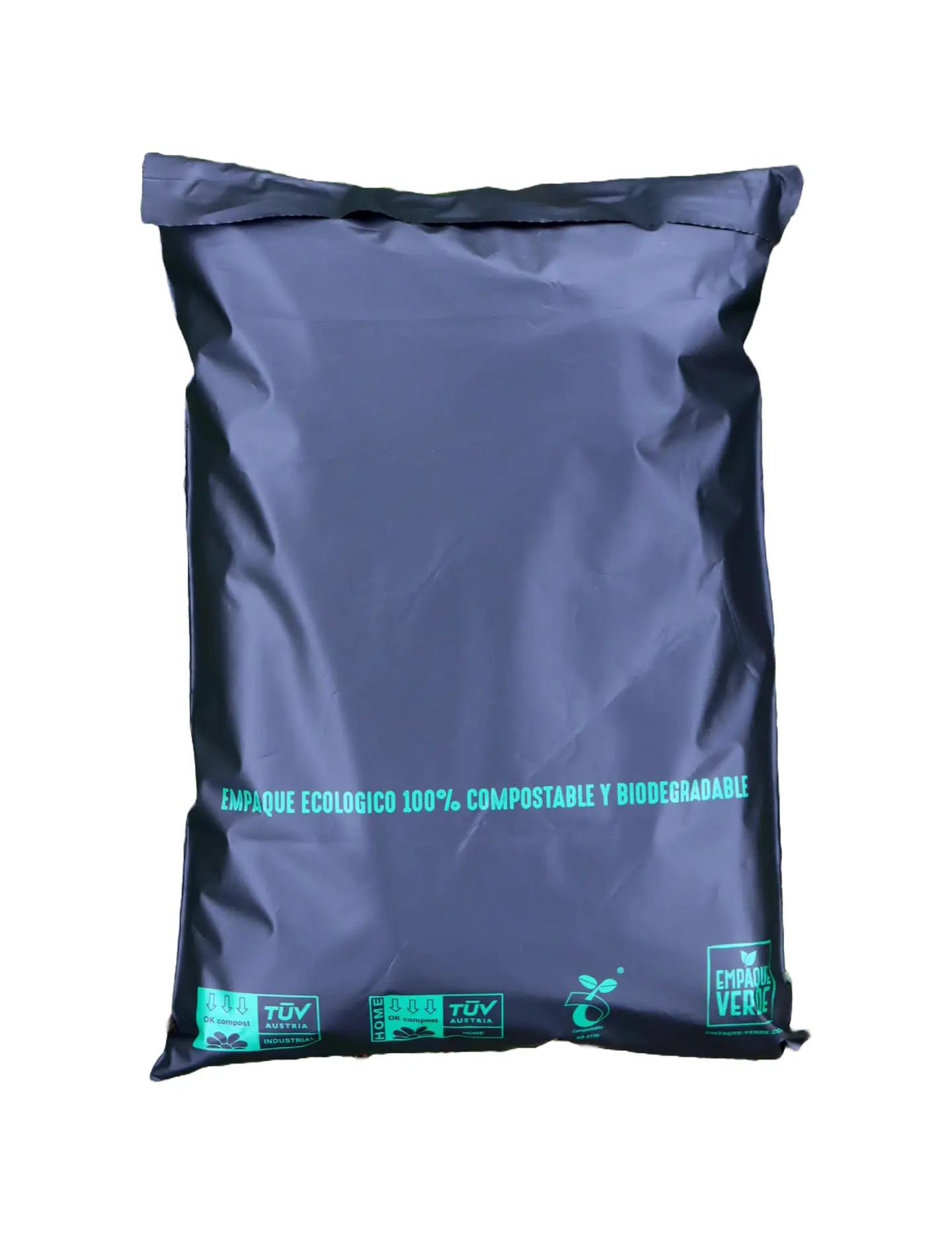 Black compostable shipping bags - Personalized 1 color 1