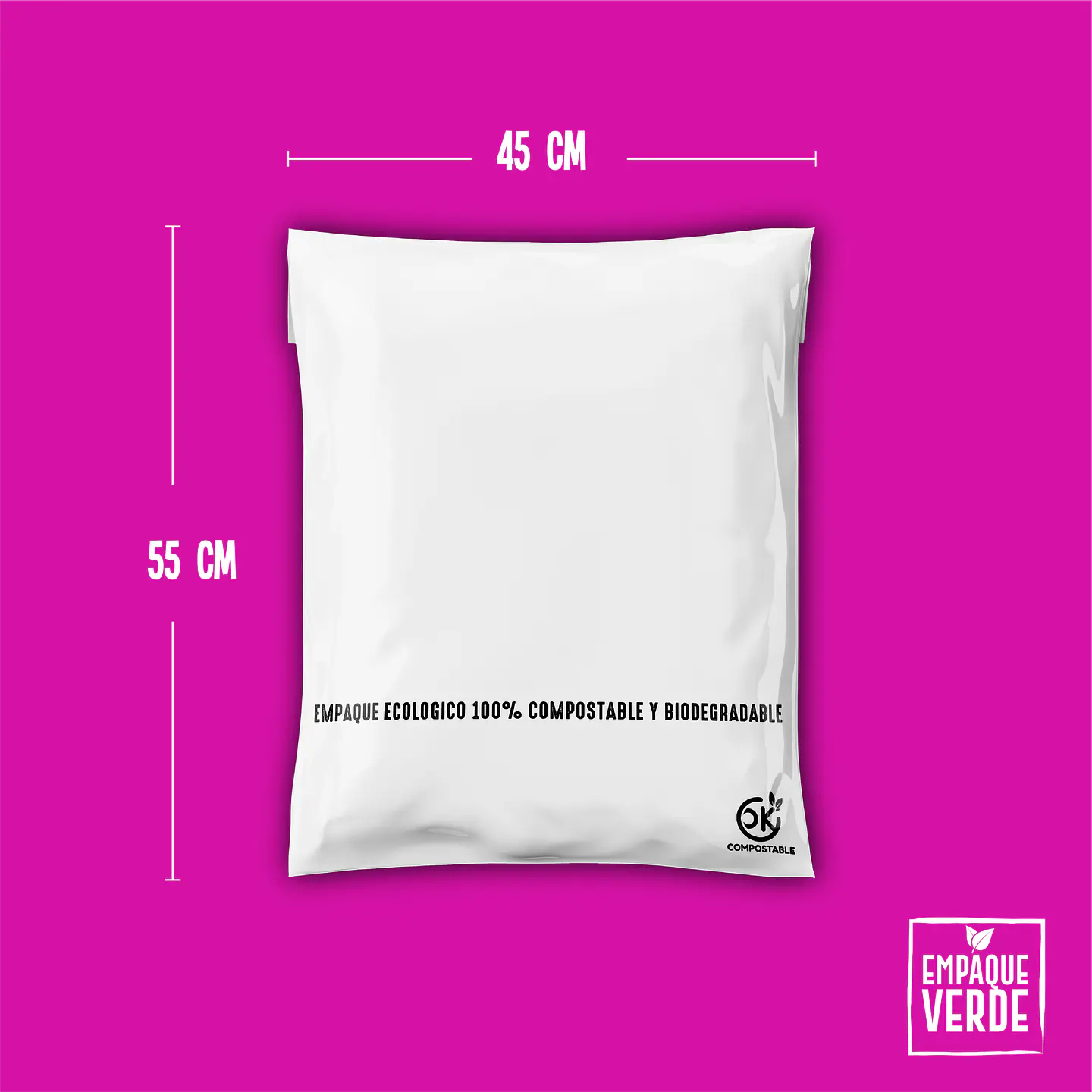 White compostable shipping bags 3