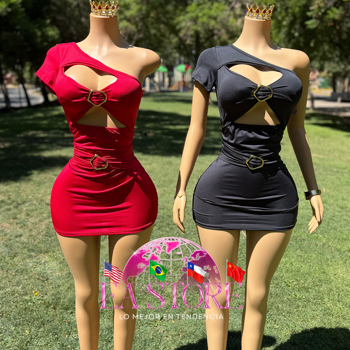 VESTIDO FIVELA ASIMÉTRICO🇧🇷 1