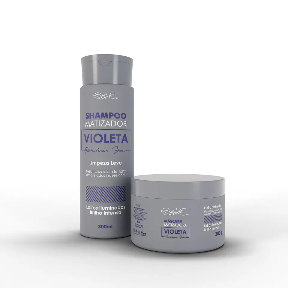 Matizador Violeta Kit Shampoo + Máscara 2