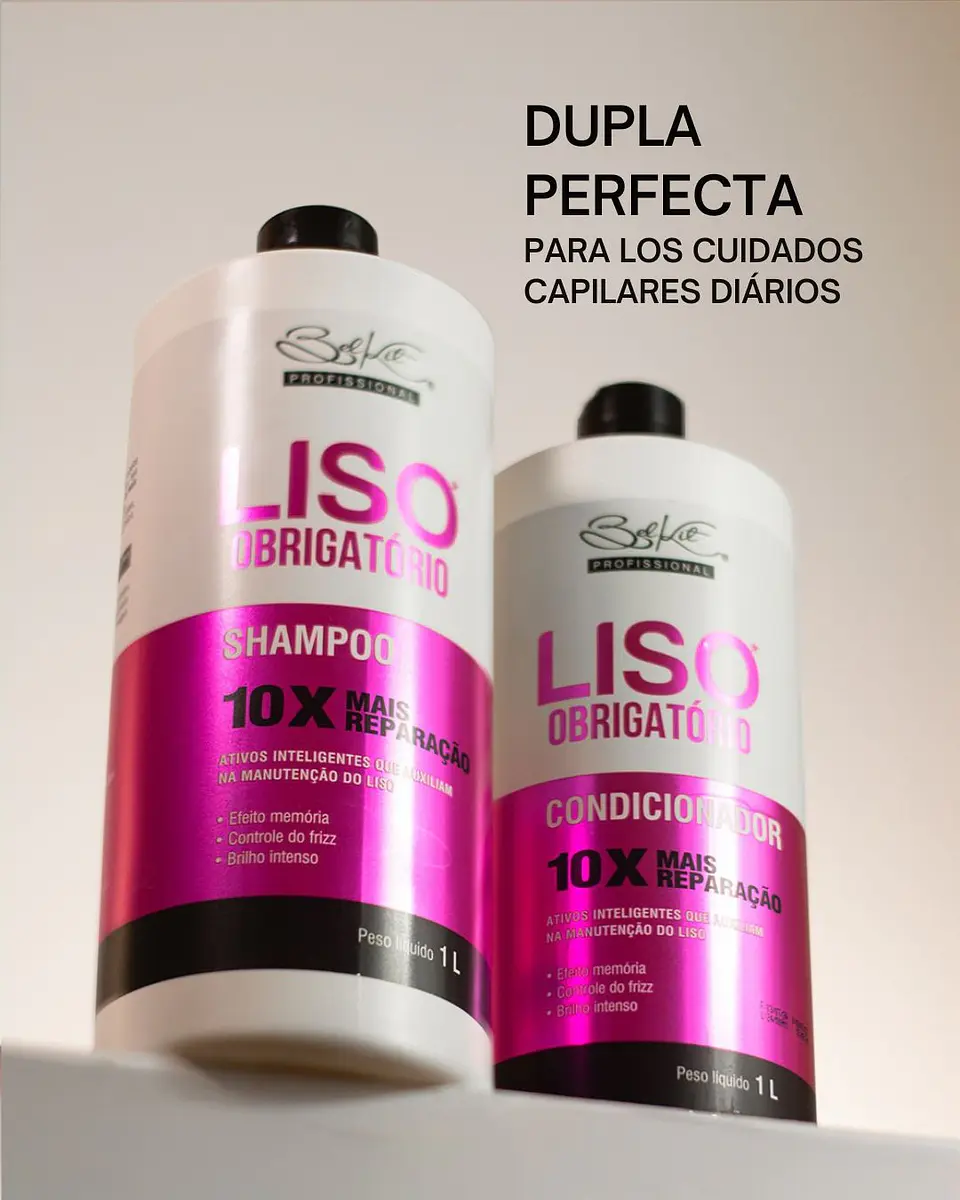 Liso Obrigatorio Kit Salón – Tratamiento profesional tamaño litro 3