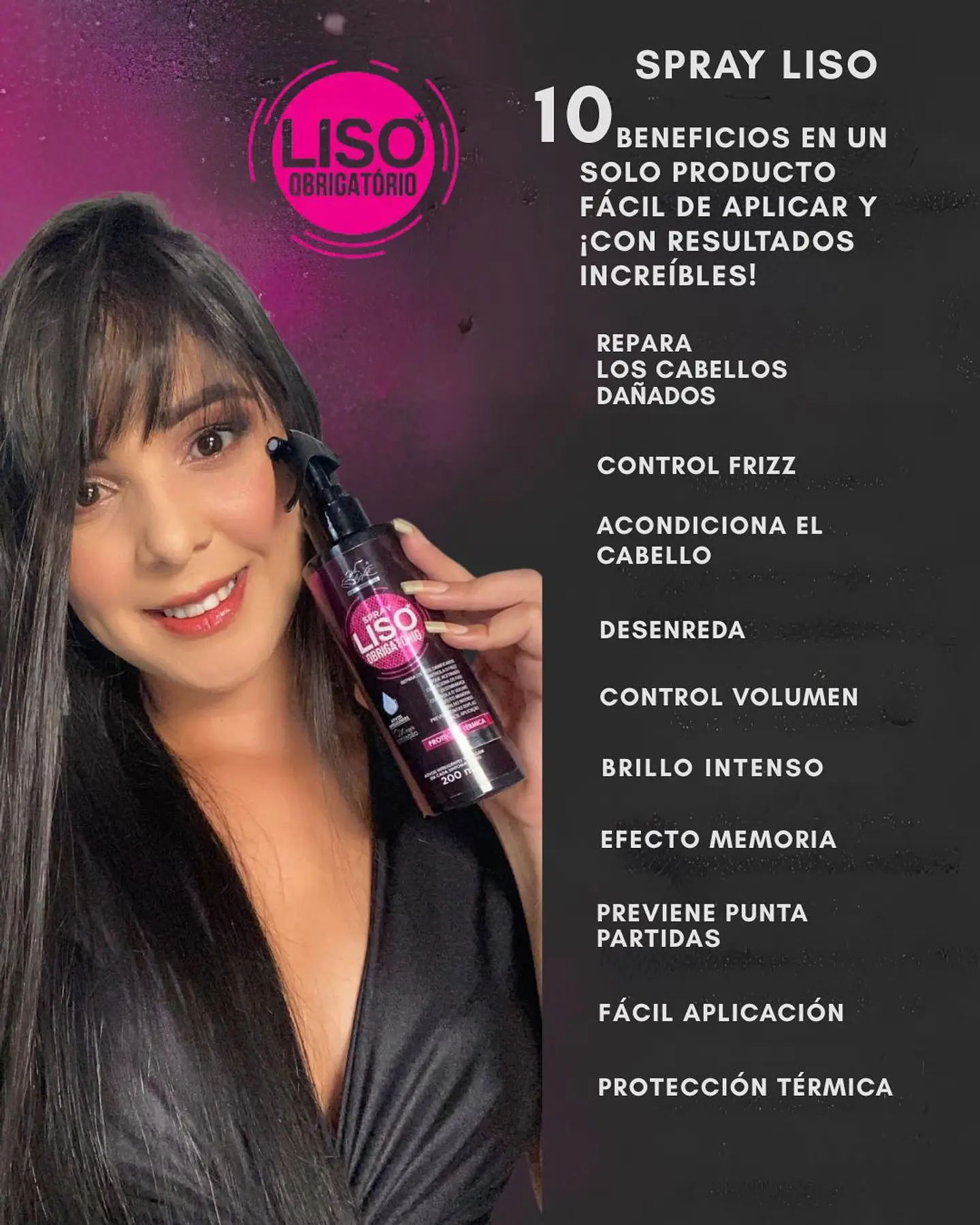 Liso Obrigatorio Spray 200 ml – Finalizador que sella y da brillo 3
