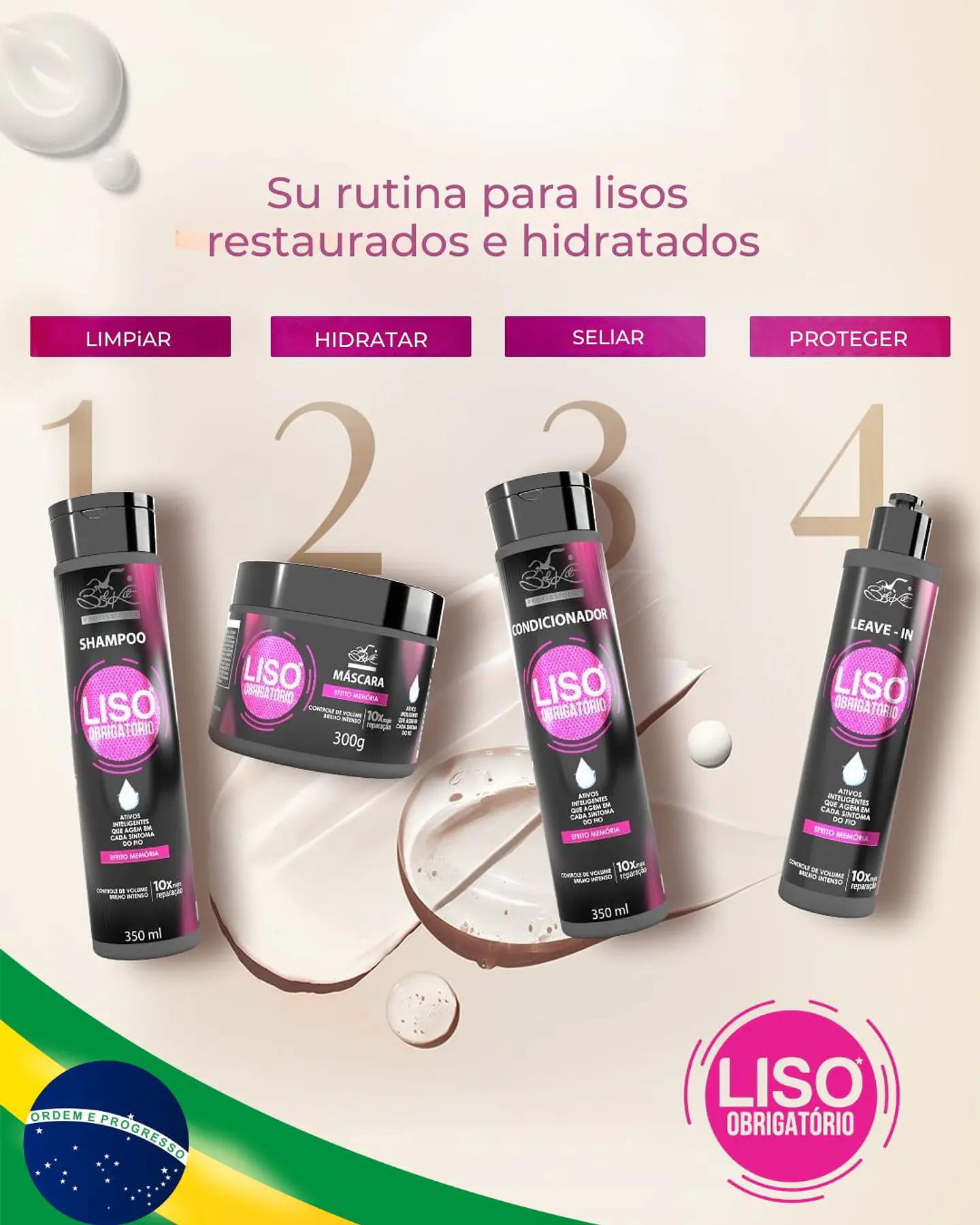 Liso Obrigatorio Kit Home Care – Rutina completa anti-frizz en casa 3