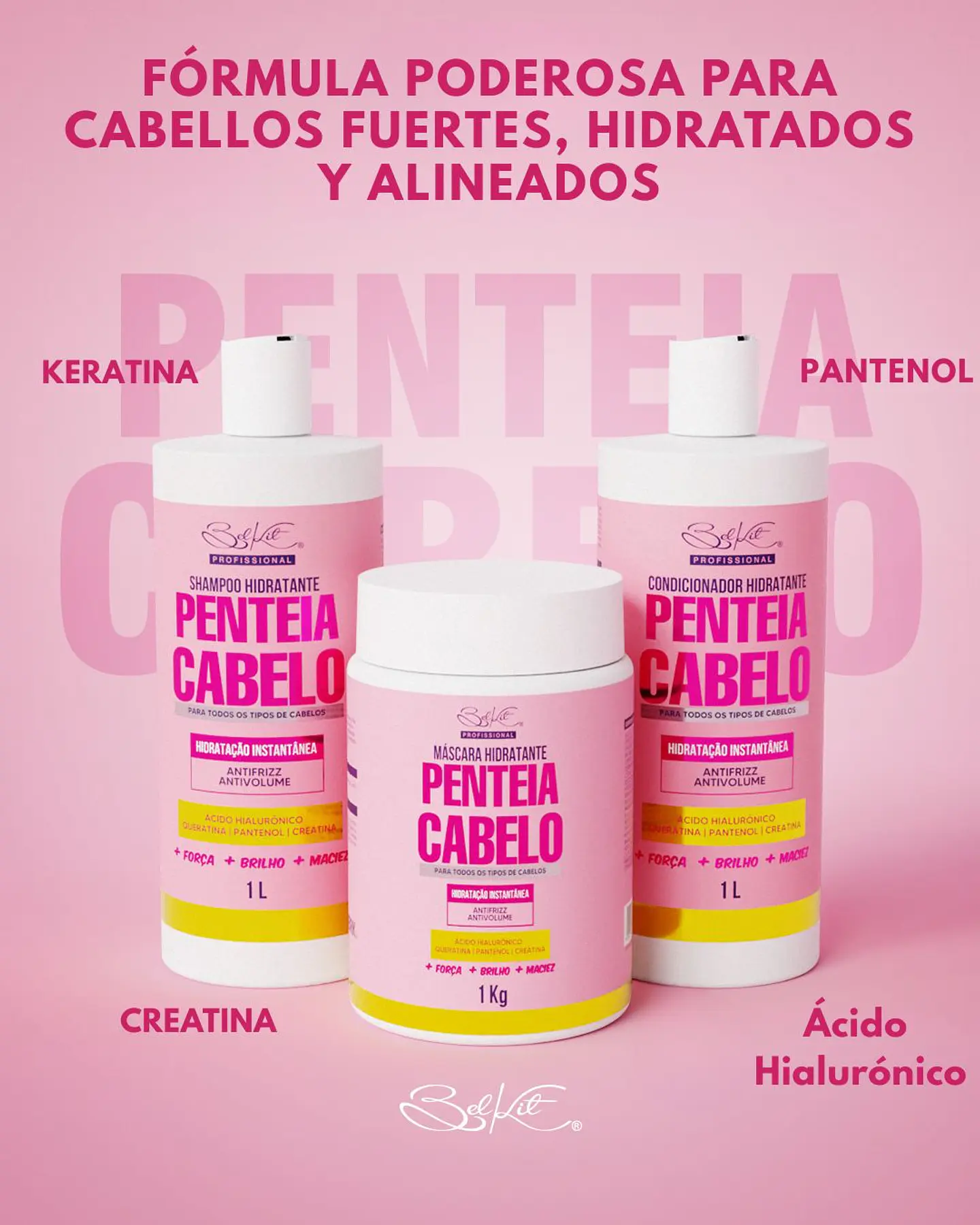 Penteia Cabelo Kit Professional – Sistema completo para cabello sin nudos 5