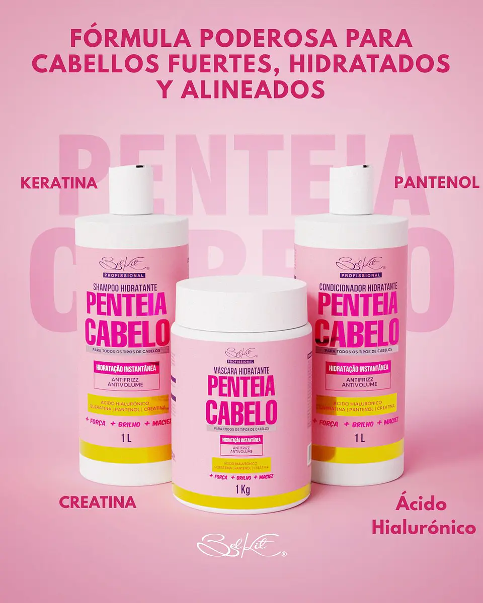 Penteia Cabelo Kit Professional – Sistema completo para cabello sin nudos 5