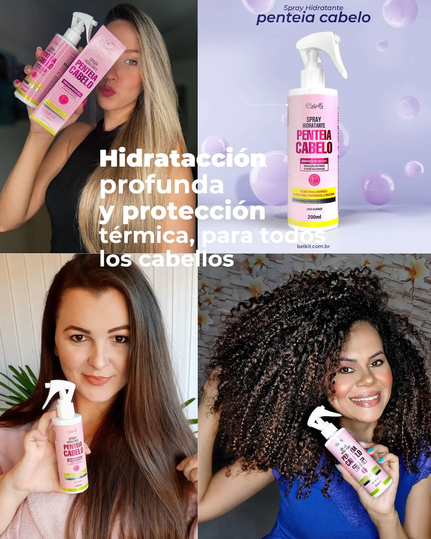 Penteia Cabelo Spray 200 ml – Desenredante sin enjuague para peinar fácil 4