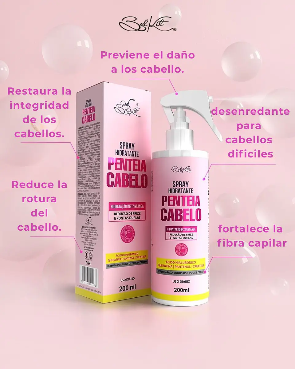 Penteia Cabelo Spray 200 ml – Desenredante sin enjuague para peinar fácil 2