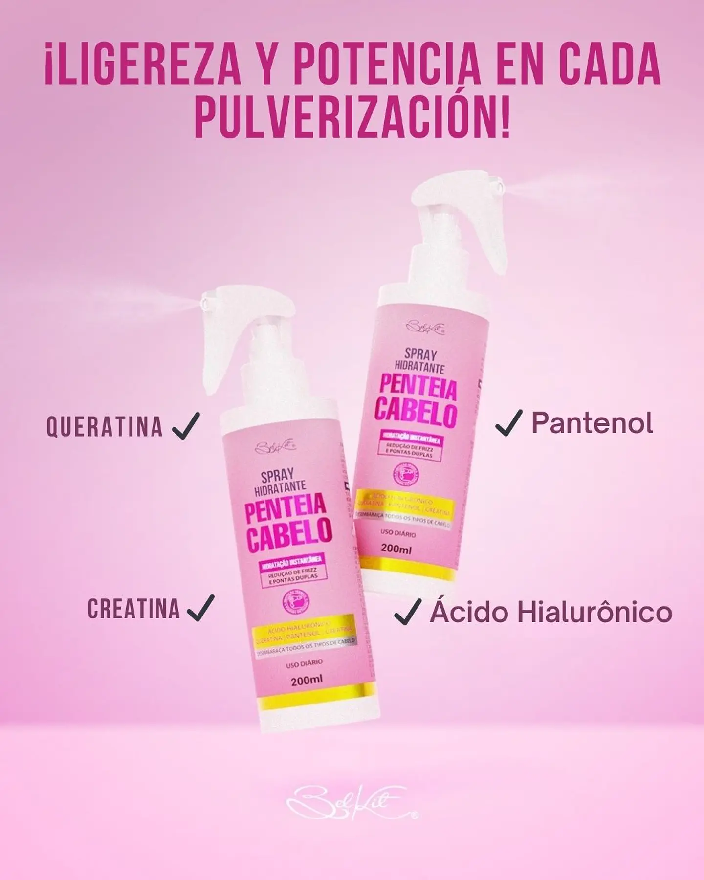 Penteia Cabelo Spray 200 ml – Desenredante sin enjuague para peinar fácil 7