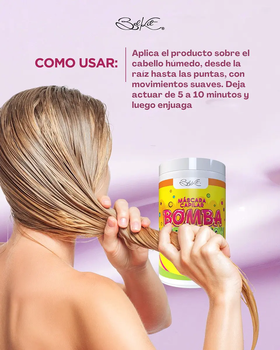 Máscara Capilar Bomba Explosión 1 Kg – Reconstrucción intensiva para cabello dañado 3
