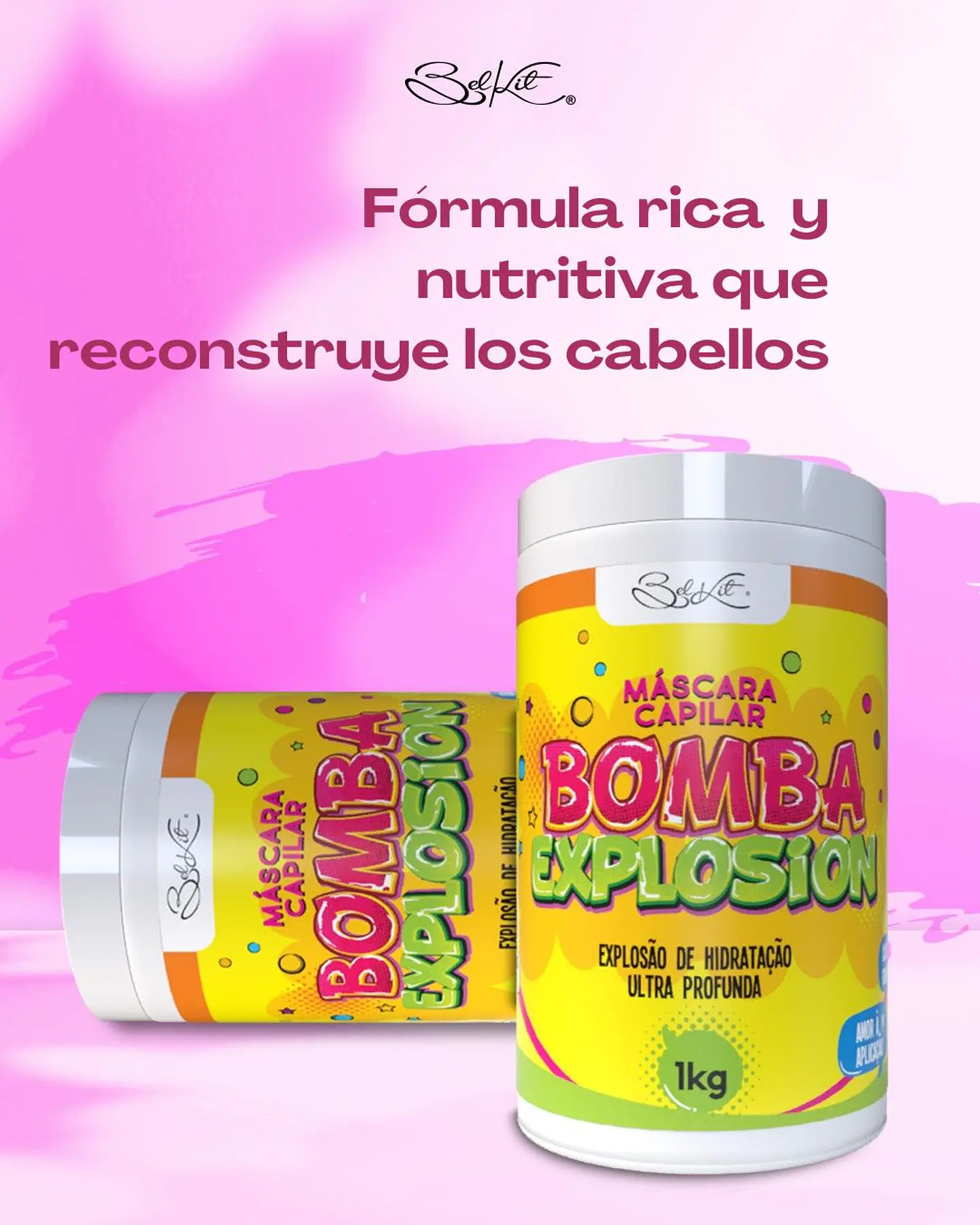 Máscara Capilar Bomba Explosión 1 Kg – Reconstrucción intensiva para cabello dañado 4