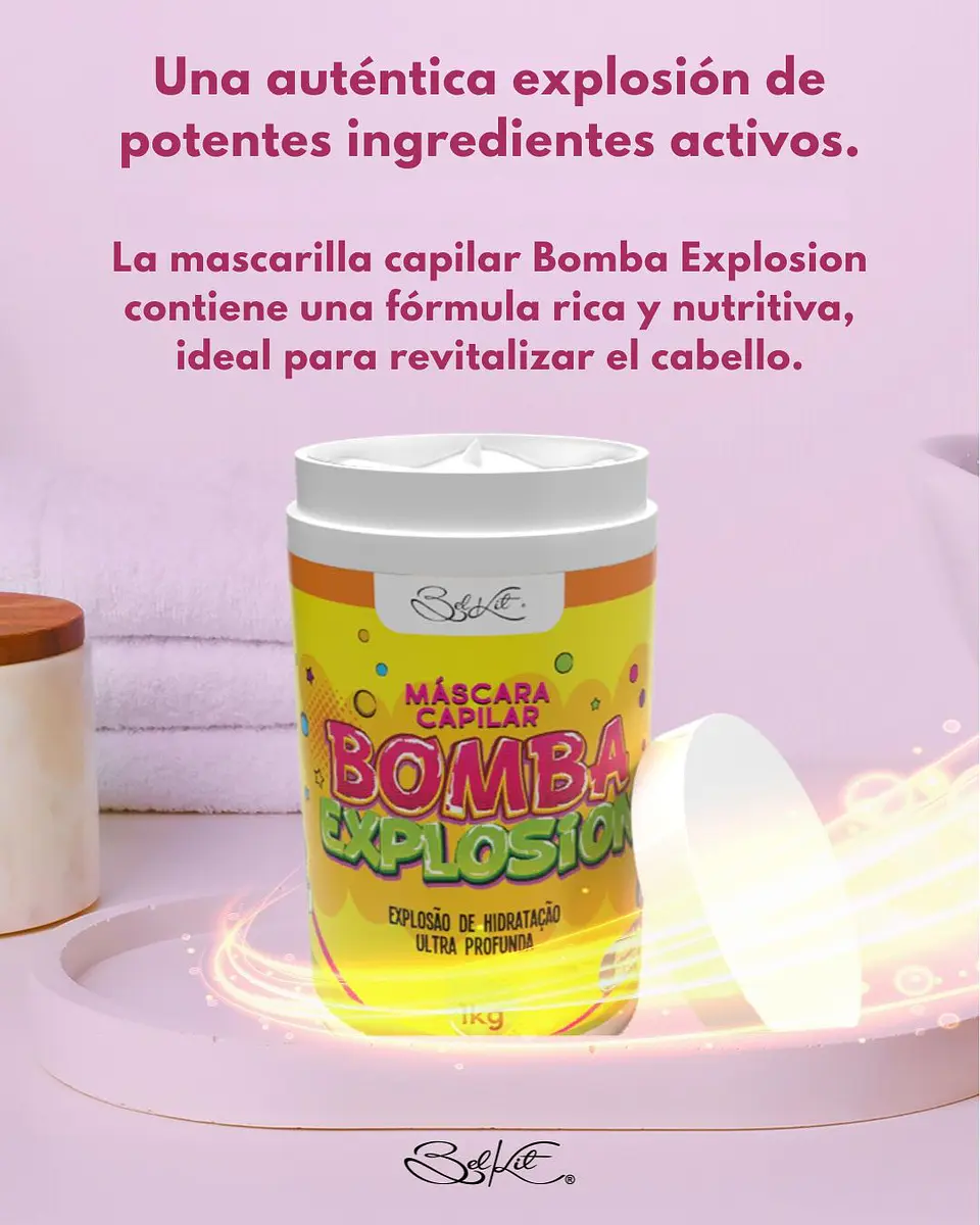 Máscara Capilar Bomba Explosión 1 Kg – Reconstrucción intensiva para cabello dañado 5