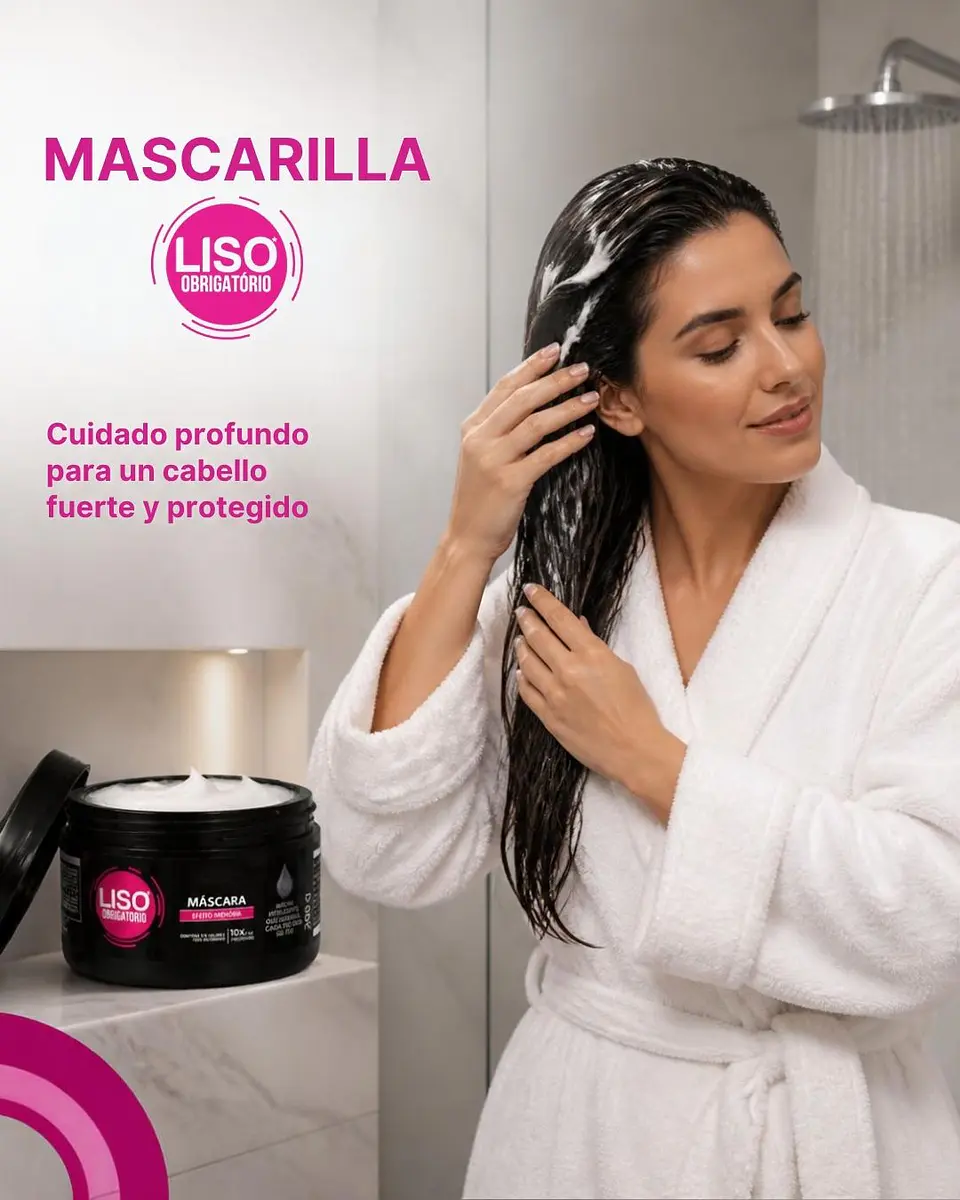 Liso Obrigatório Home Care Dúo Máscara 300 g + Leave-in 200 ml 4