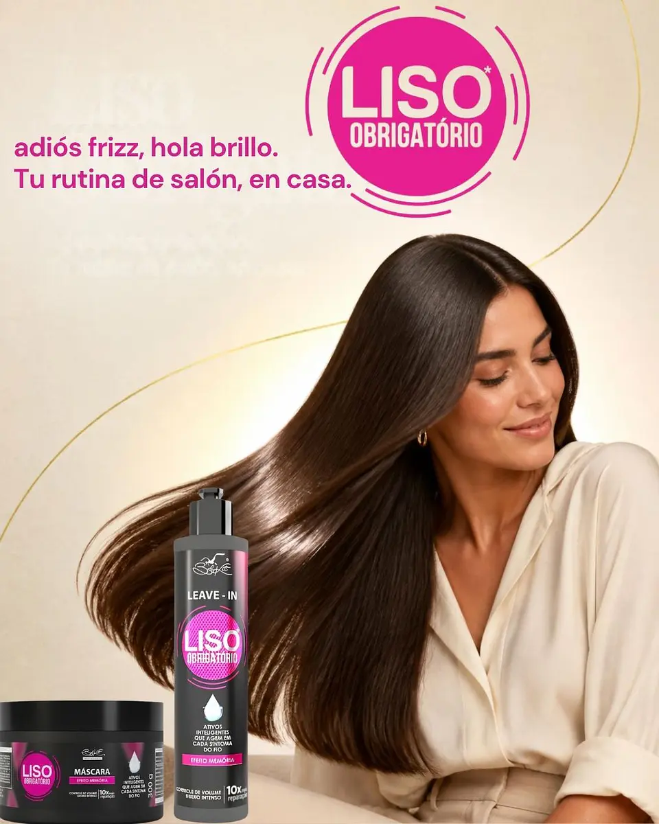 Liso Obrigatório Home Care Dúo Máscara 300 g + Leave-in 200 ml 7