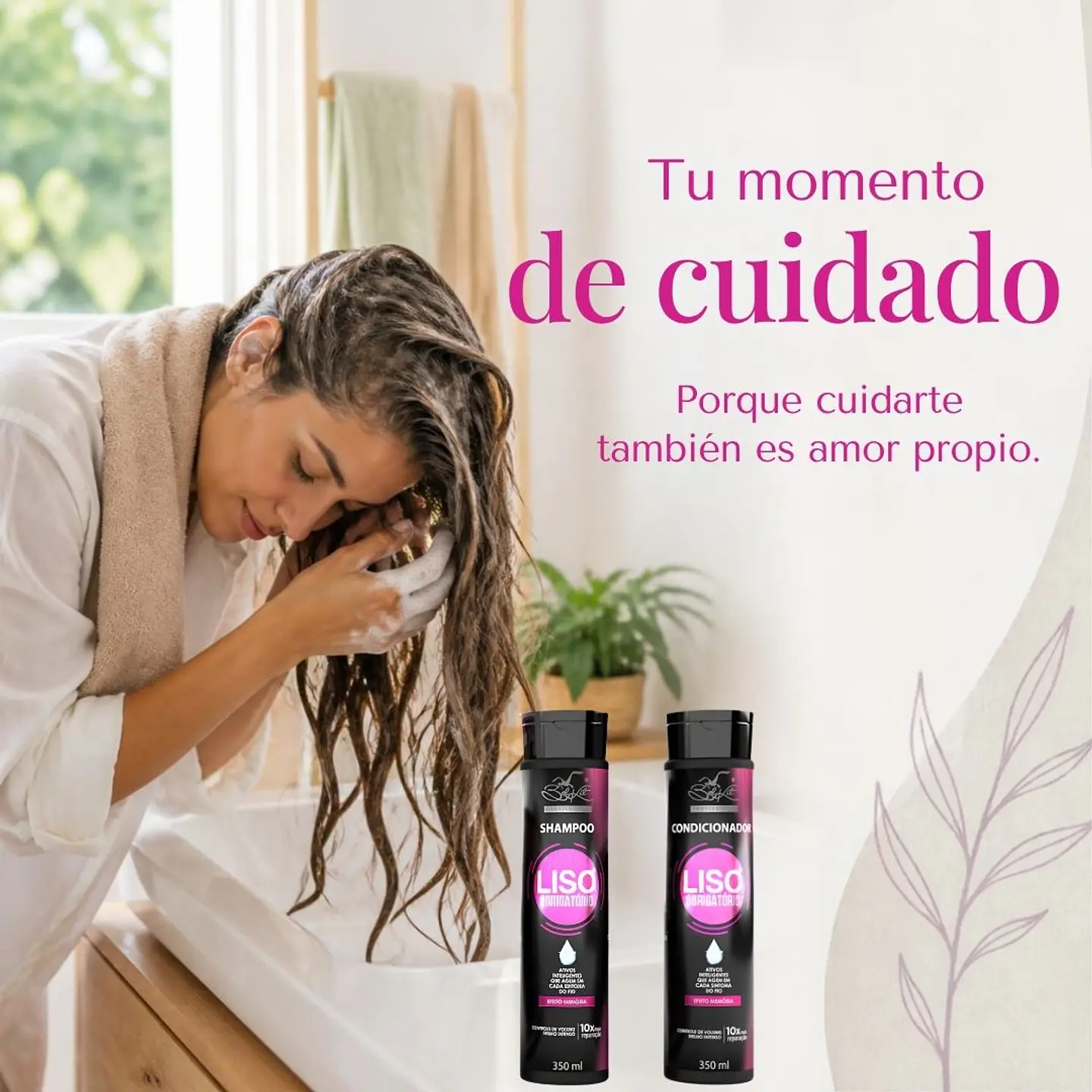 Liso Obrigatório Home Care Dúo Shampoo + Acondicionador 350 ml 6