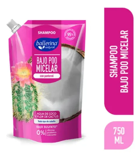 Shampoo ballerina 750 ml bajo por micelar