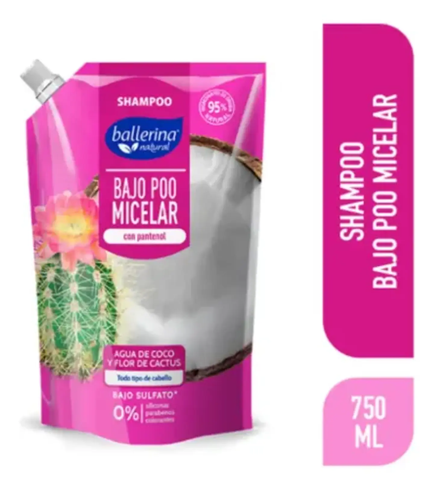 Shampoo ballerina 750 ml bajo por micelar 1