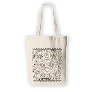 Bolsa tela Mamá, impresa en serigrafía