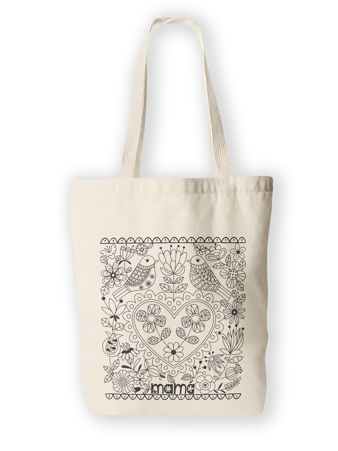 Bolsa tela Mamá, impresa en serigrafía 1