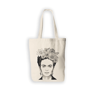 Bolsa tela Frida Kahlo, impresa en serigrafía