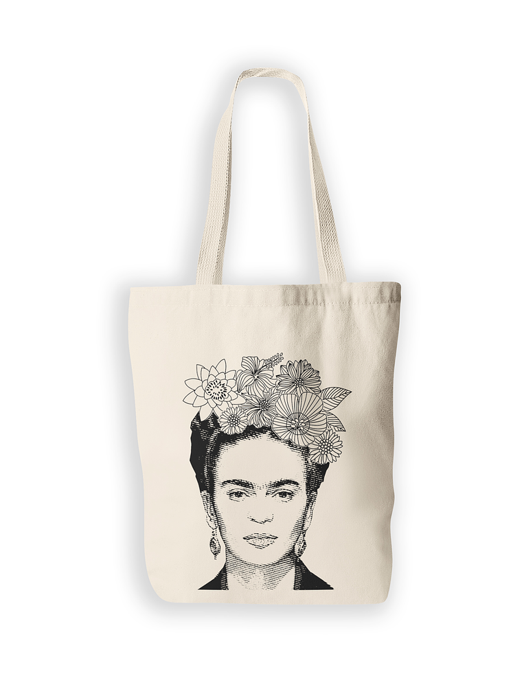 Bolsa tela Frida Kahlo, impresa en serigrafía 1