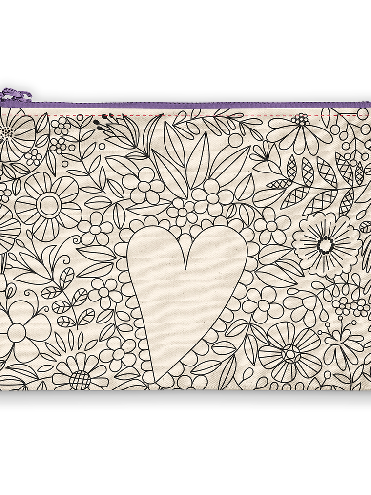 Estuche de tela flores 1